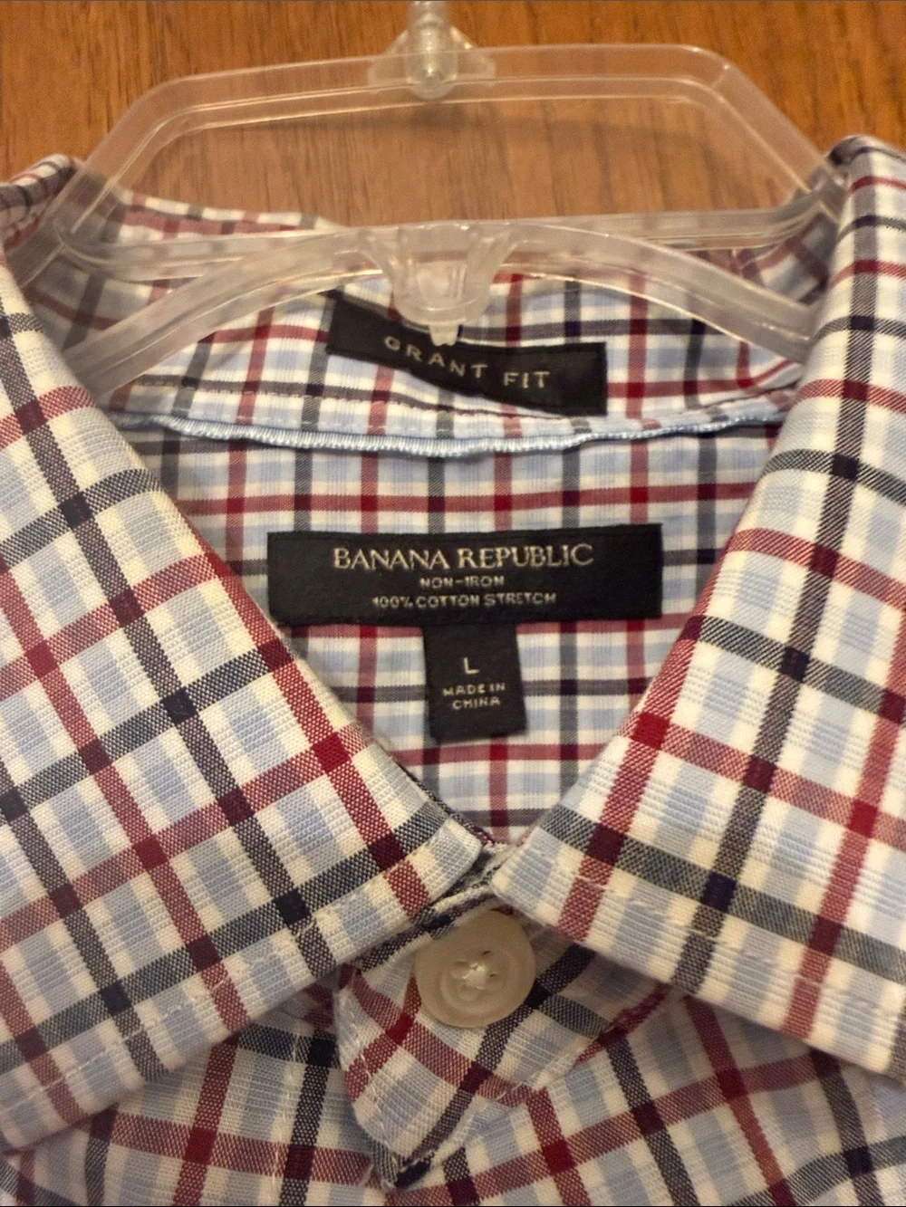 4 Banana Republic Men's Plaid Button-Down Shirt - Blue, Light Green, Pink, White